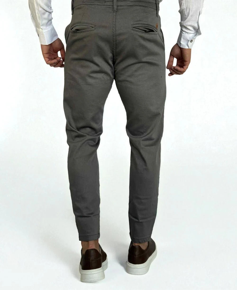 Calça Alfaiataria Cinza com Regulagem - Truehero