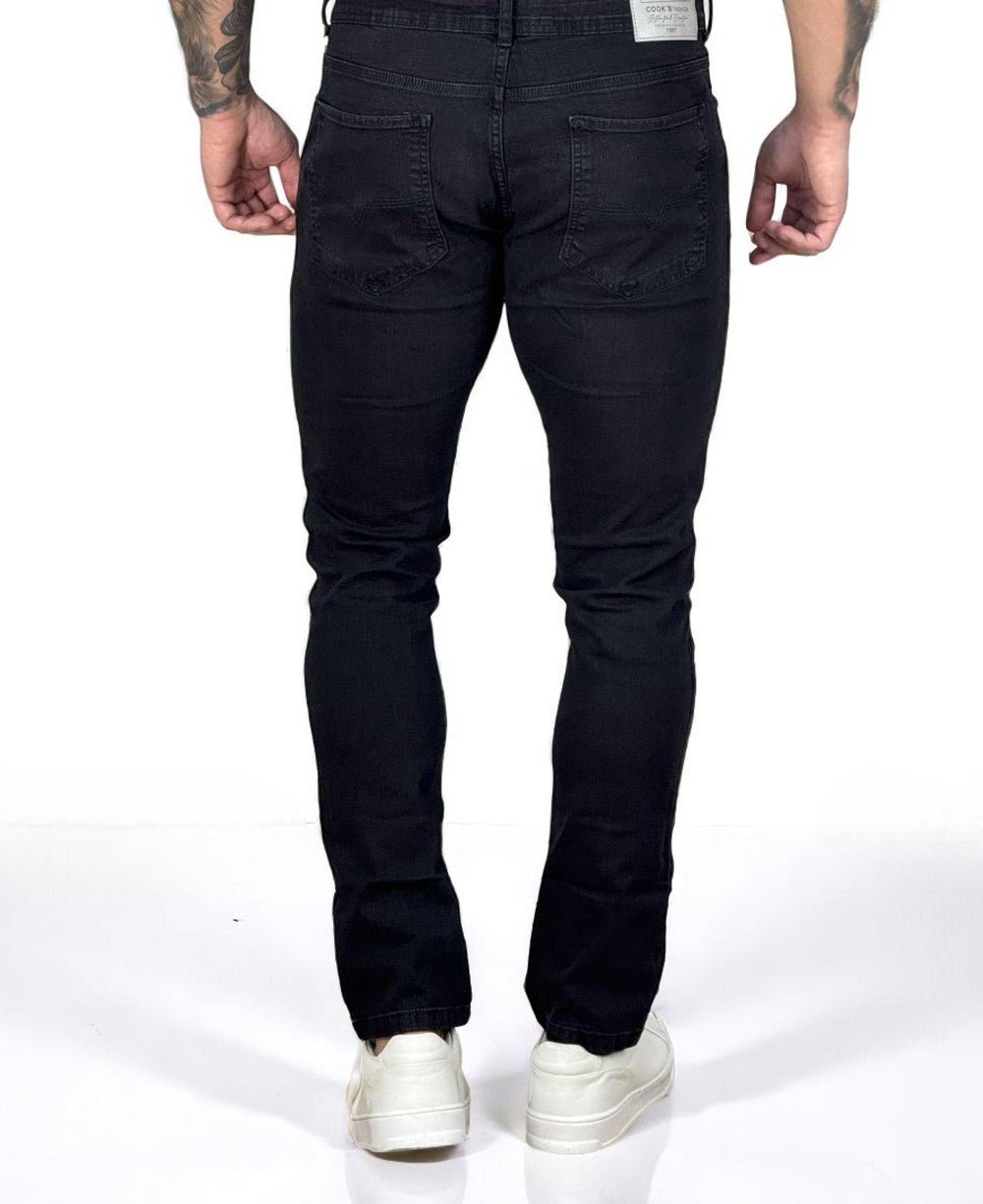 Calça Skinny Preto Desbotado Masculina com Lycra Essencial