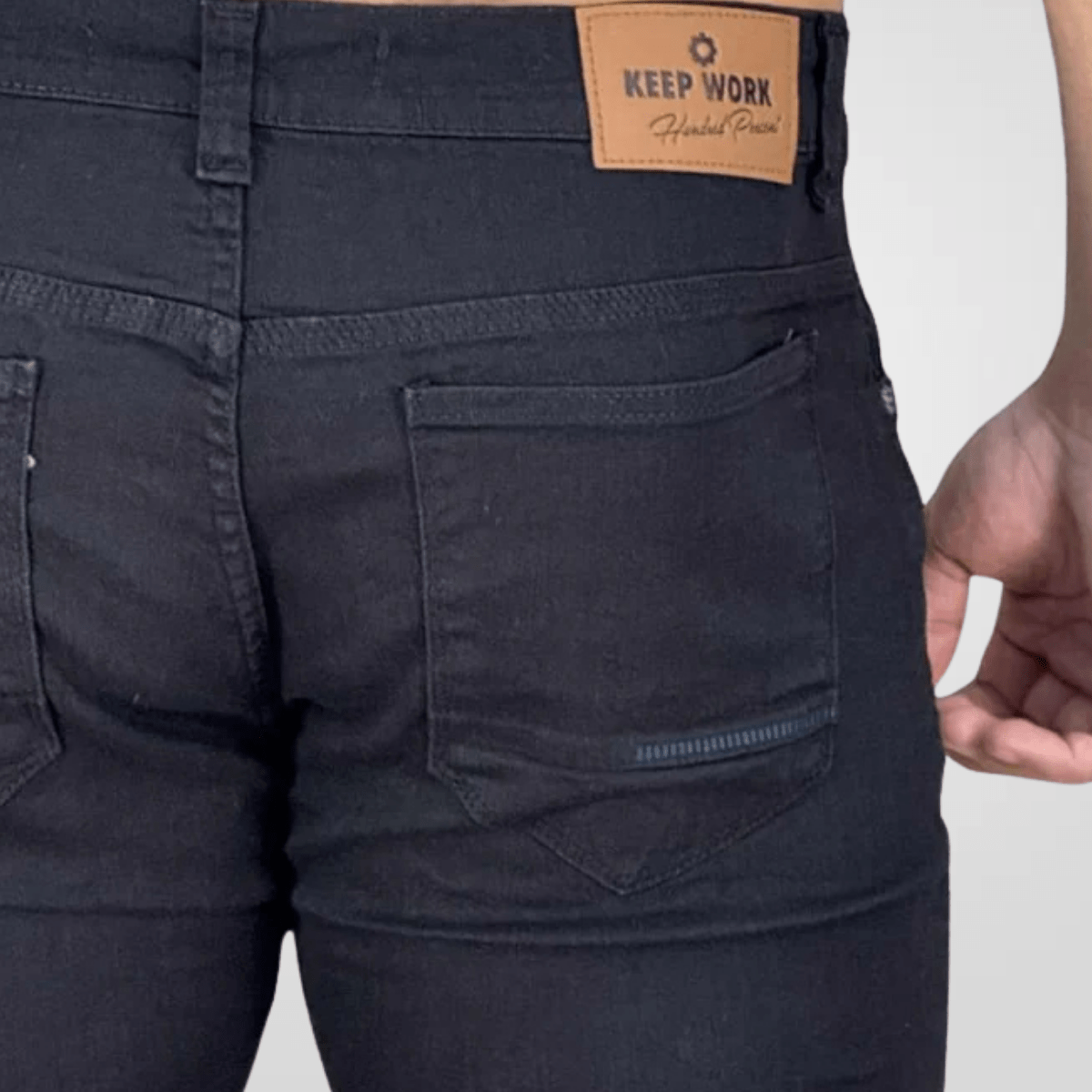 Calça Skinny Preto Masculina com Lycra - Keep Work