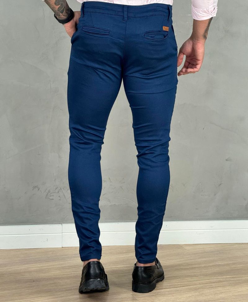 Calça Alfaiataria Azul Royal Masculina Super Skinny - Paladho´s Jeans