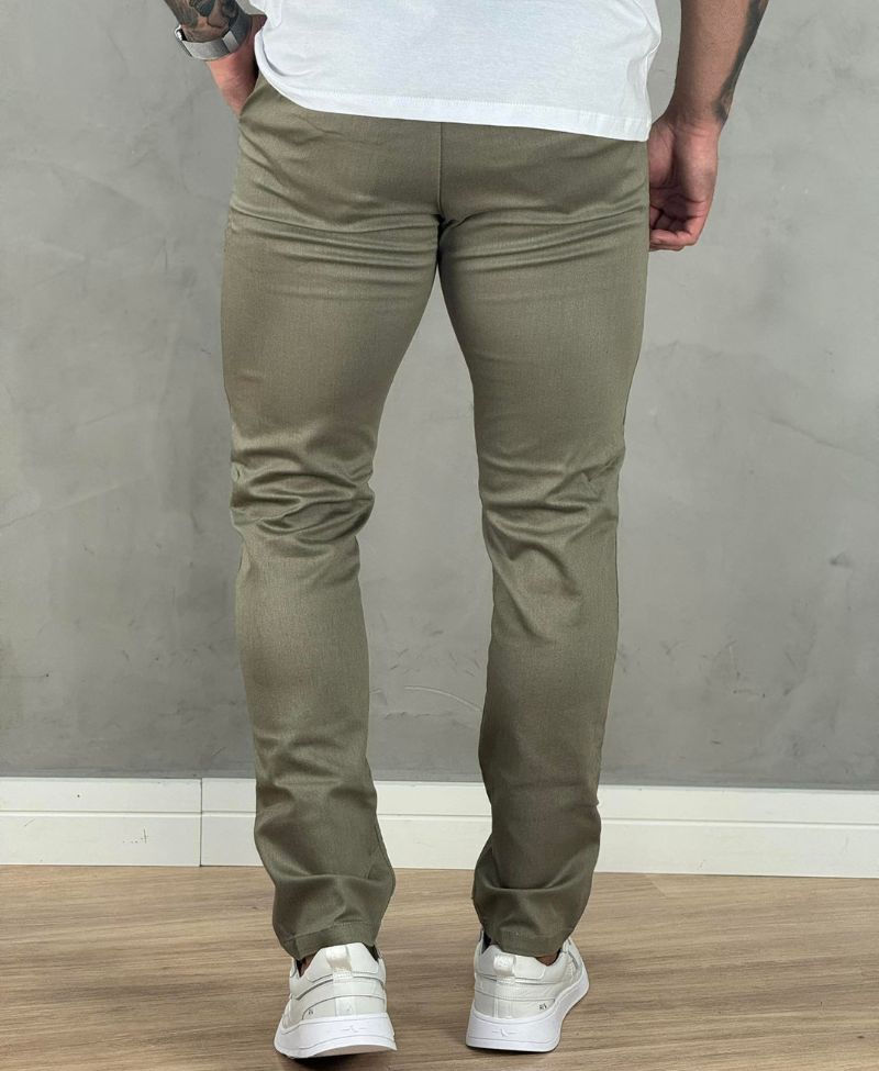 Calça Alfaiataria Caqui Masculina Slim - Paladho´s Jeans Wear