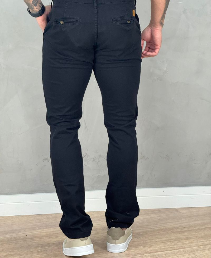 Calça Alfaiataria Preto De Sarja Masculina Slim Vitor - Forum