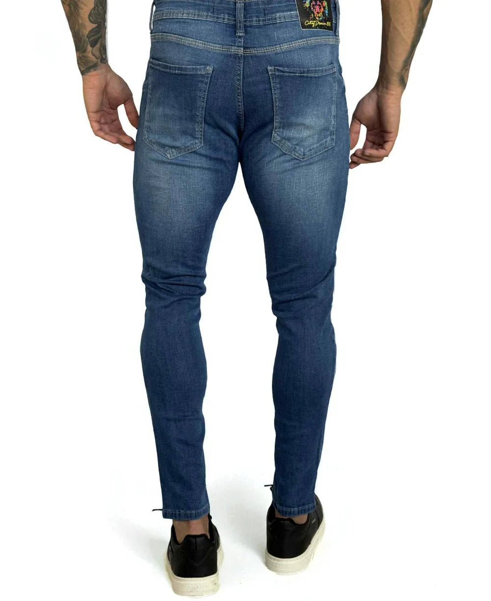 Calça Jeans Azul Sky2 Masculina Skinny- City Denim