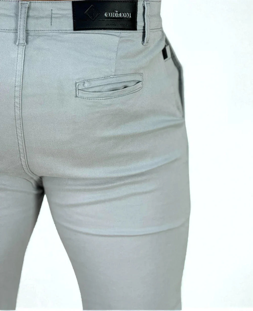 Calça Alfaiataria Cinza Masculina Super Skinny - Codi Jeans