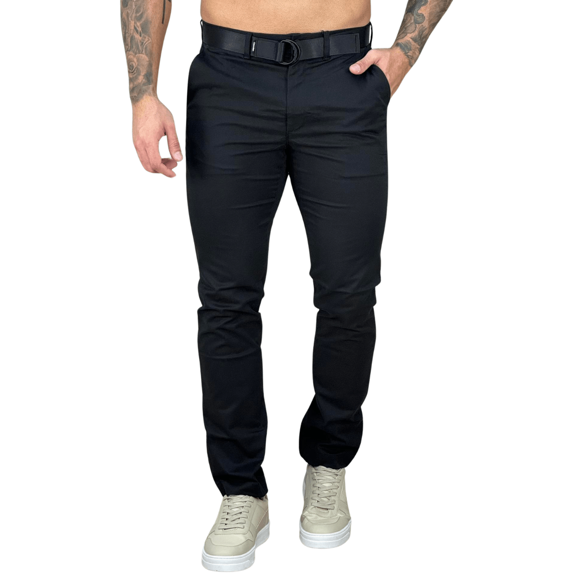 Calça Alfaiataria Preta Masculina Slim - Calvin Klein