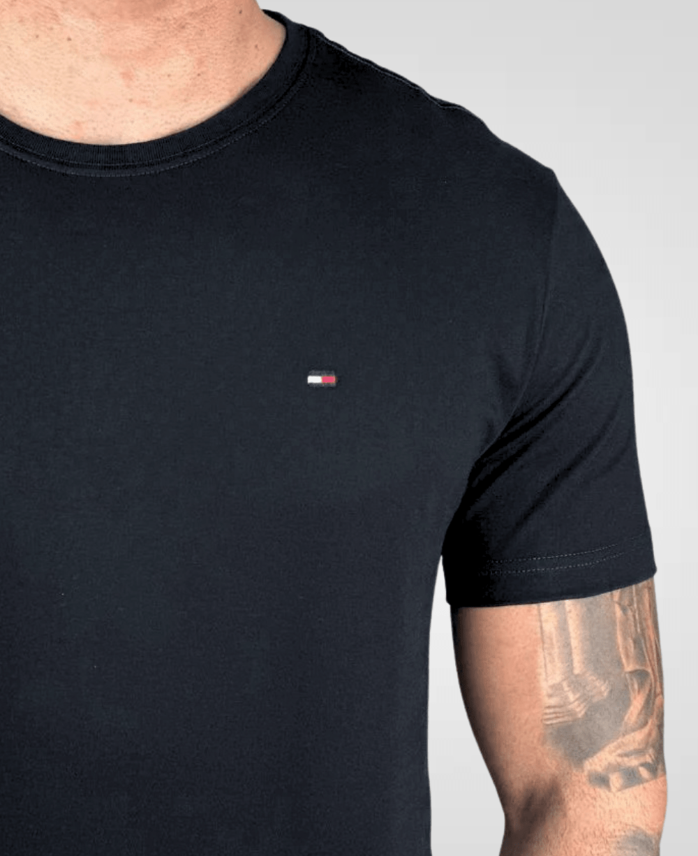 Camiseta Preto Masculina Classic Contton - Tommy Hilfiger