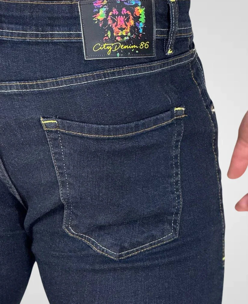 Calça Jeans Azul Escuro Masculina Super Skinny - City Denim