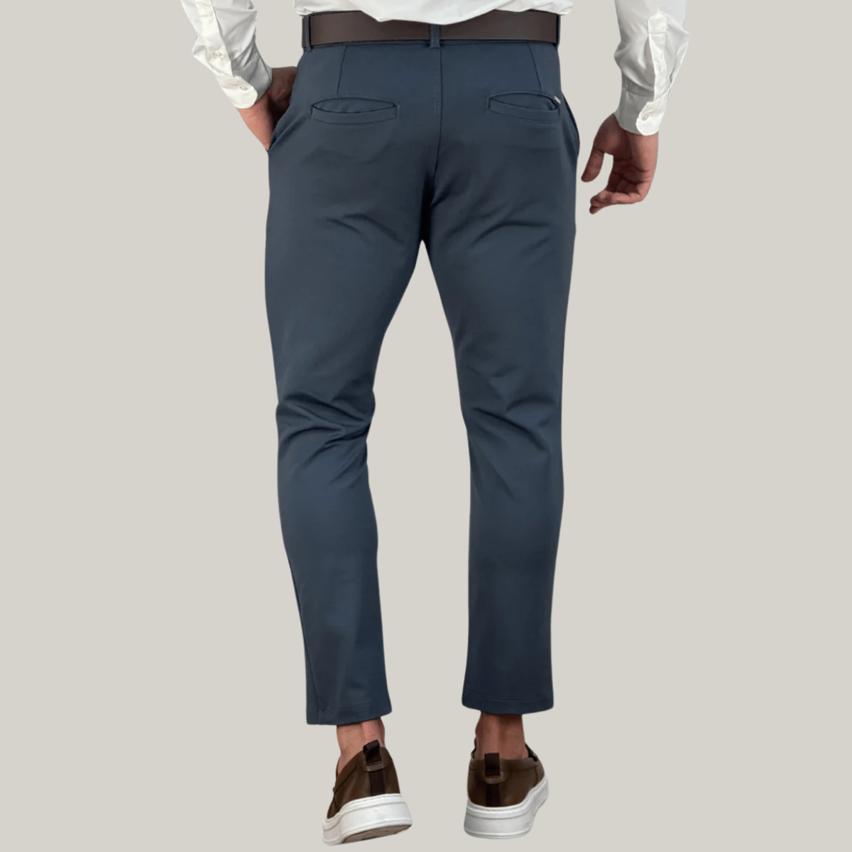 Calça Alfaiataria Cinza Chumbo Masculina Slim - DLZ
