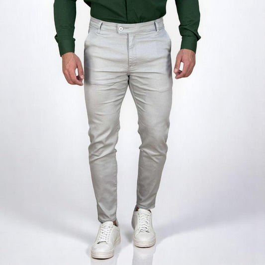 Calça Alfaiataria Cinza Masculina Skinny - Truehero