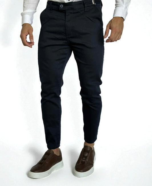 Calça Alfaiataria Azul Marinho com Regulagem  - Truehero