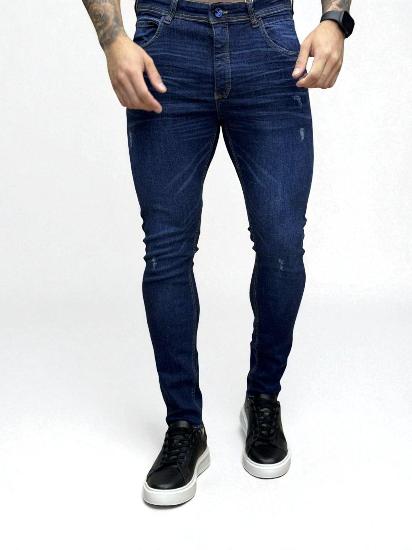 Calça Jeans Azul Marinho Masculina Super Skinny - City Denim