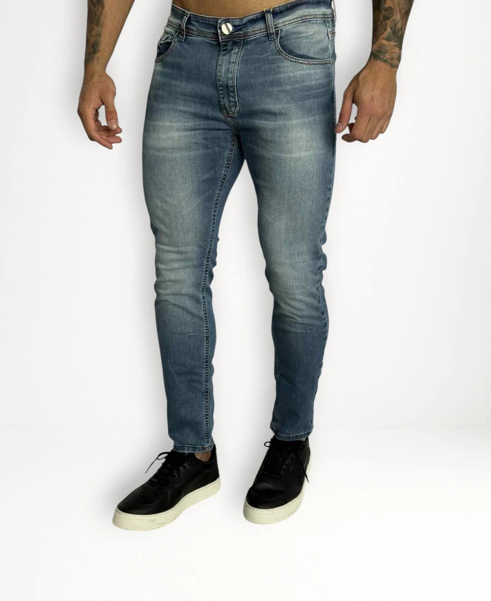 Calça Jeans Azul Sky Masculina Skinny- City Denim