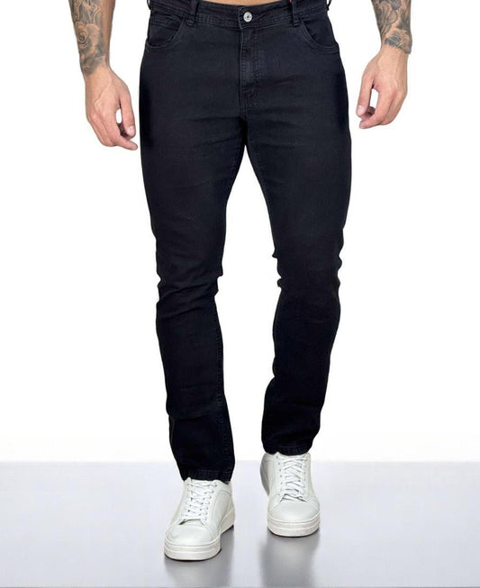 Calça Skinny Preto Desbotado Masculina com Lycra Essencial