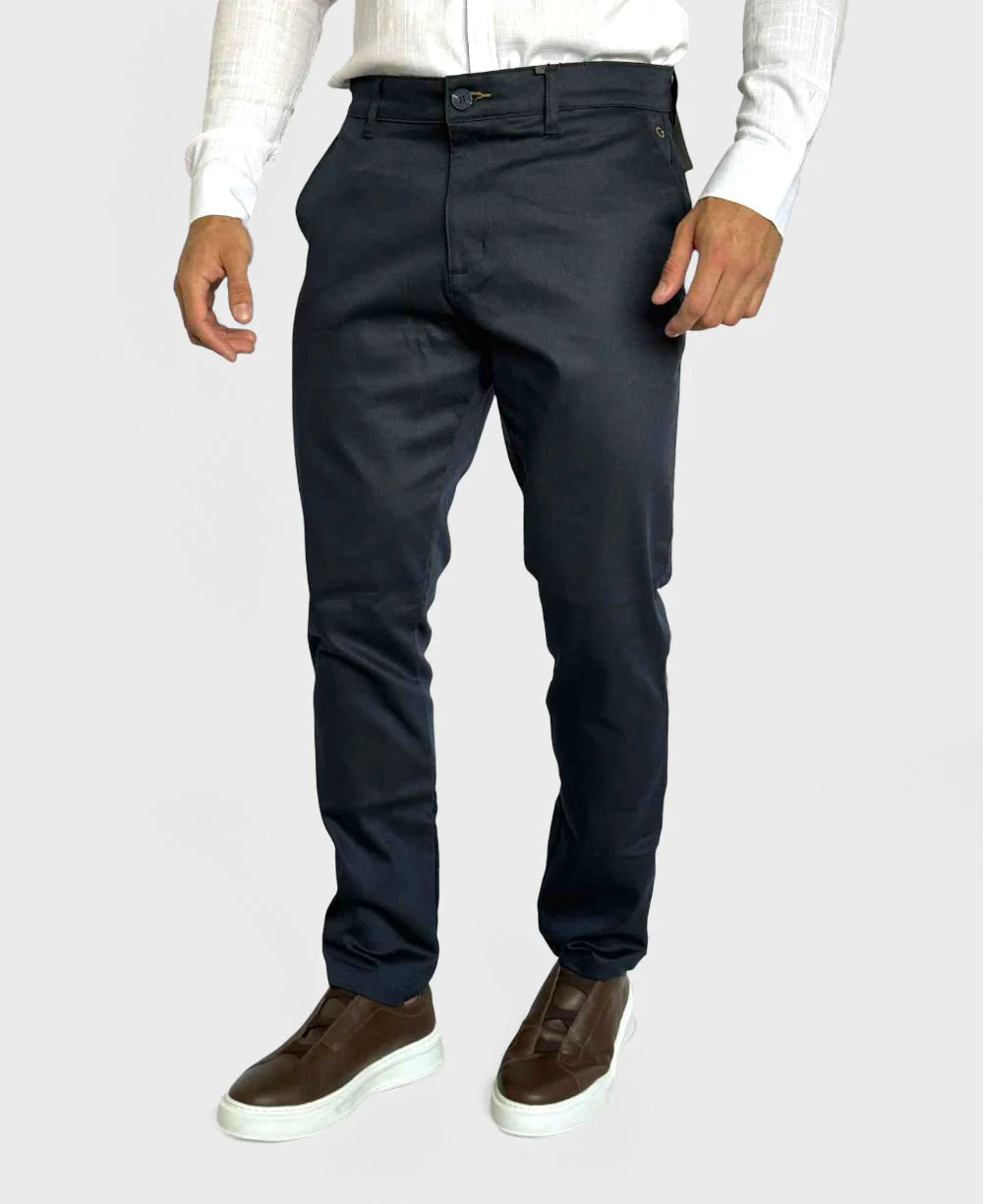 Calça Alfaiataria Azul Marinho Masculina Slim  -  Guilherme Soul