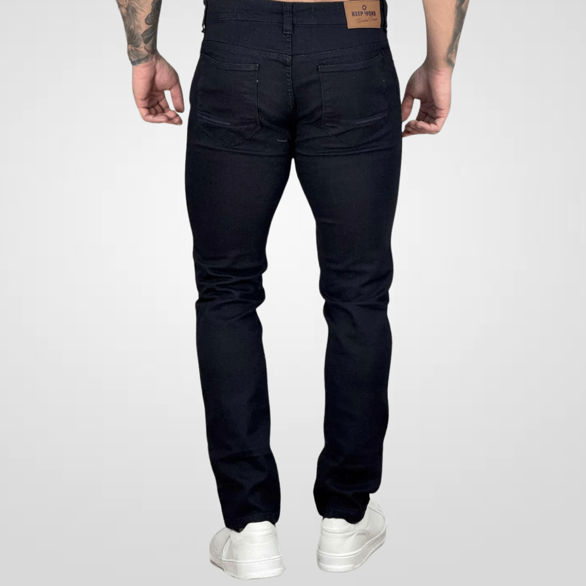 Calça Skinny Preto Masculina com Lycra - Keep Work