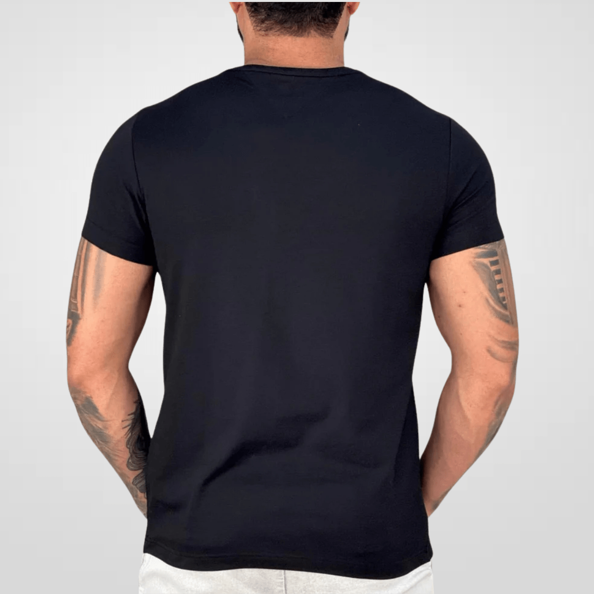 Camiseta Preto Masculina Classic Pima - Tommy Hilfiger