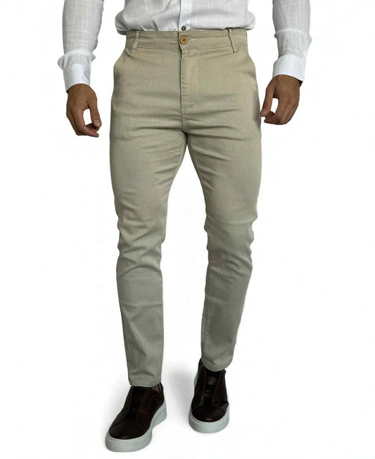 Calça Alfaiataria Areia com Regulagem  - Truehero