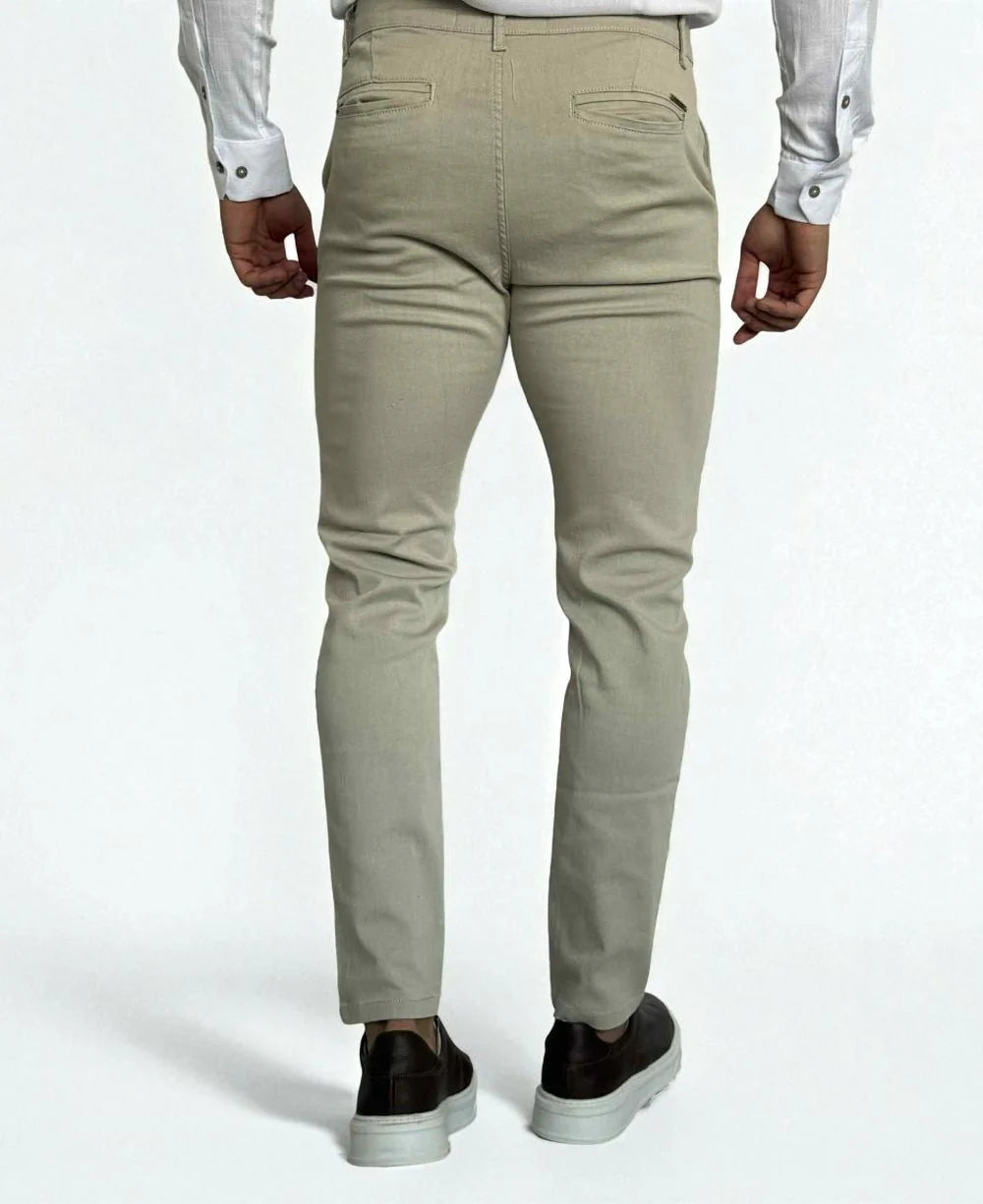 Calça Alfaiataria Areia com Regulagem  - Truehero