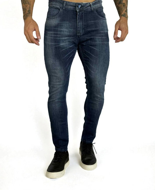 Calça Jeans Azul Bigodes Masculina Skinny- City Denim