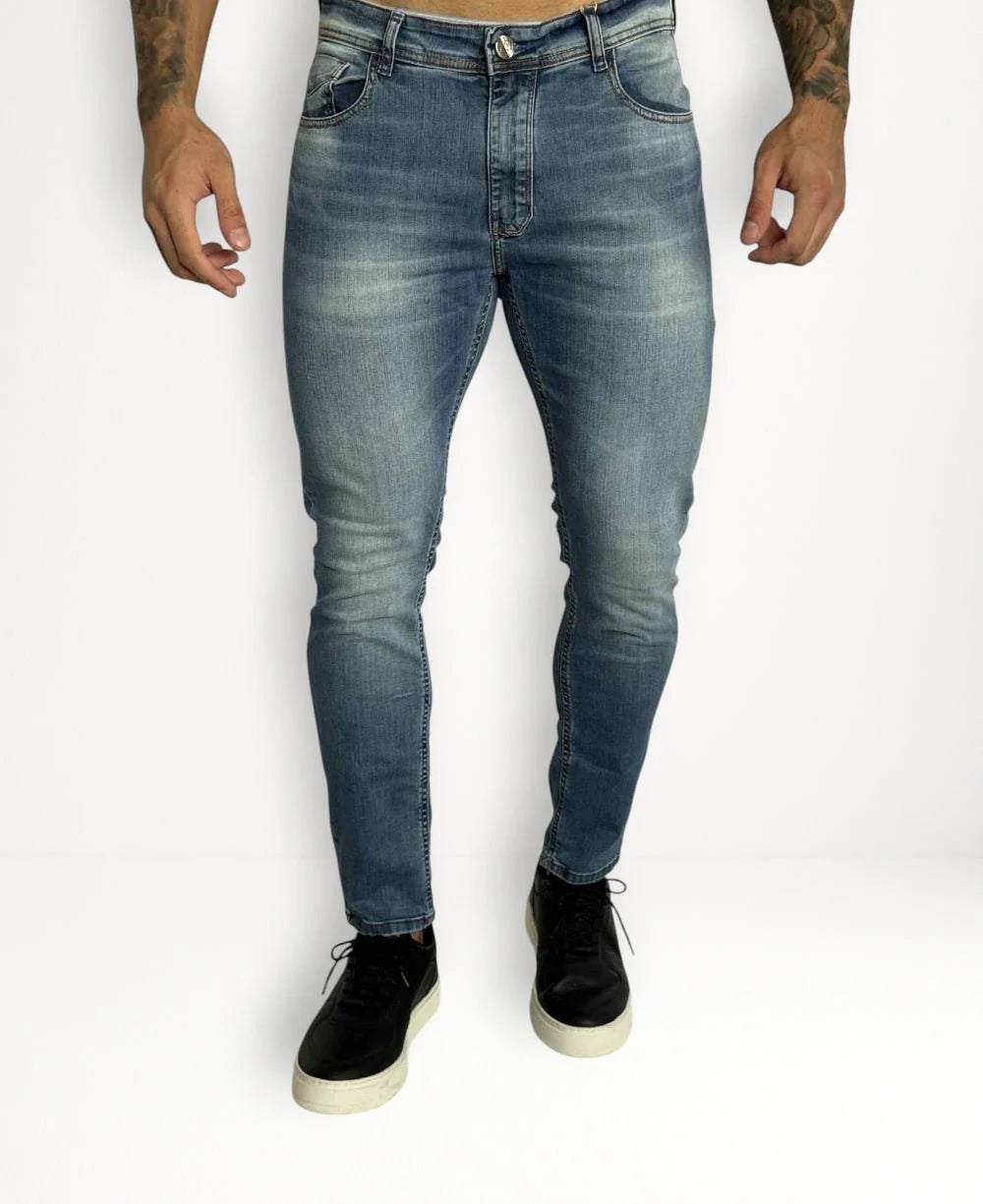 Calça Jeans Azul Sky Masculina Skinny- City Denim