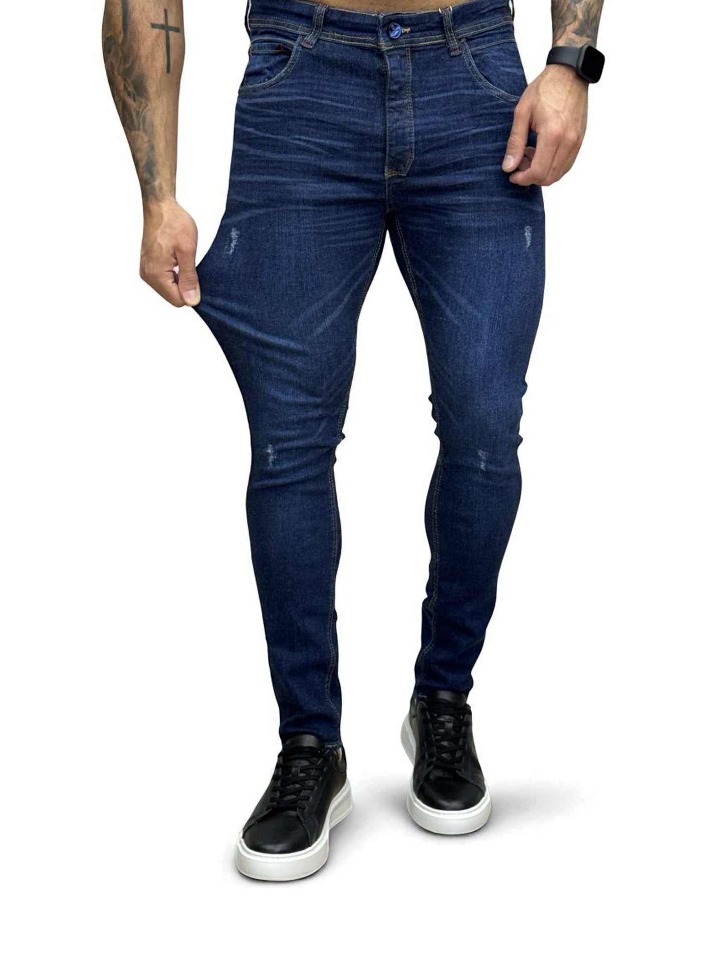 Calça Jeans Azul Marinho Masculina Super Skinny - City Denim