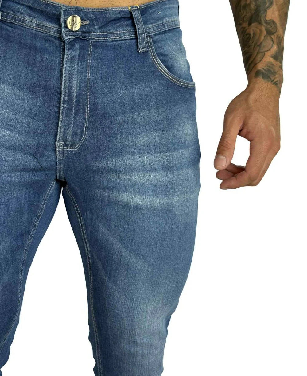 Calça Jeans Azul Sky2 Masculina Skinny- City Denim