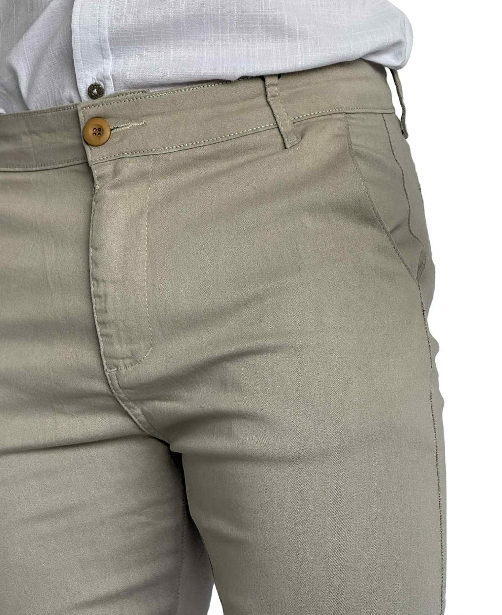 Calça Alfaiataria Areia com Regulagem  - Truehero