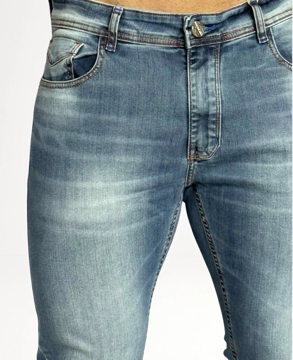 Calça Jeans Azul Sky Masculina Skinny- City Denim