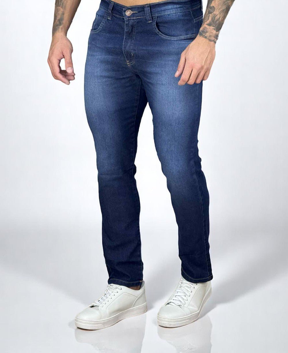 Calça Jeans Escuro Masculina com Lycra Confort Keep