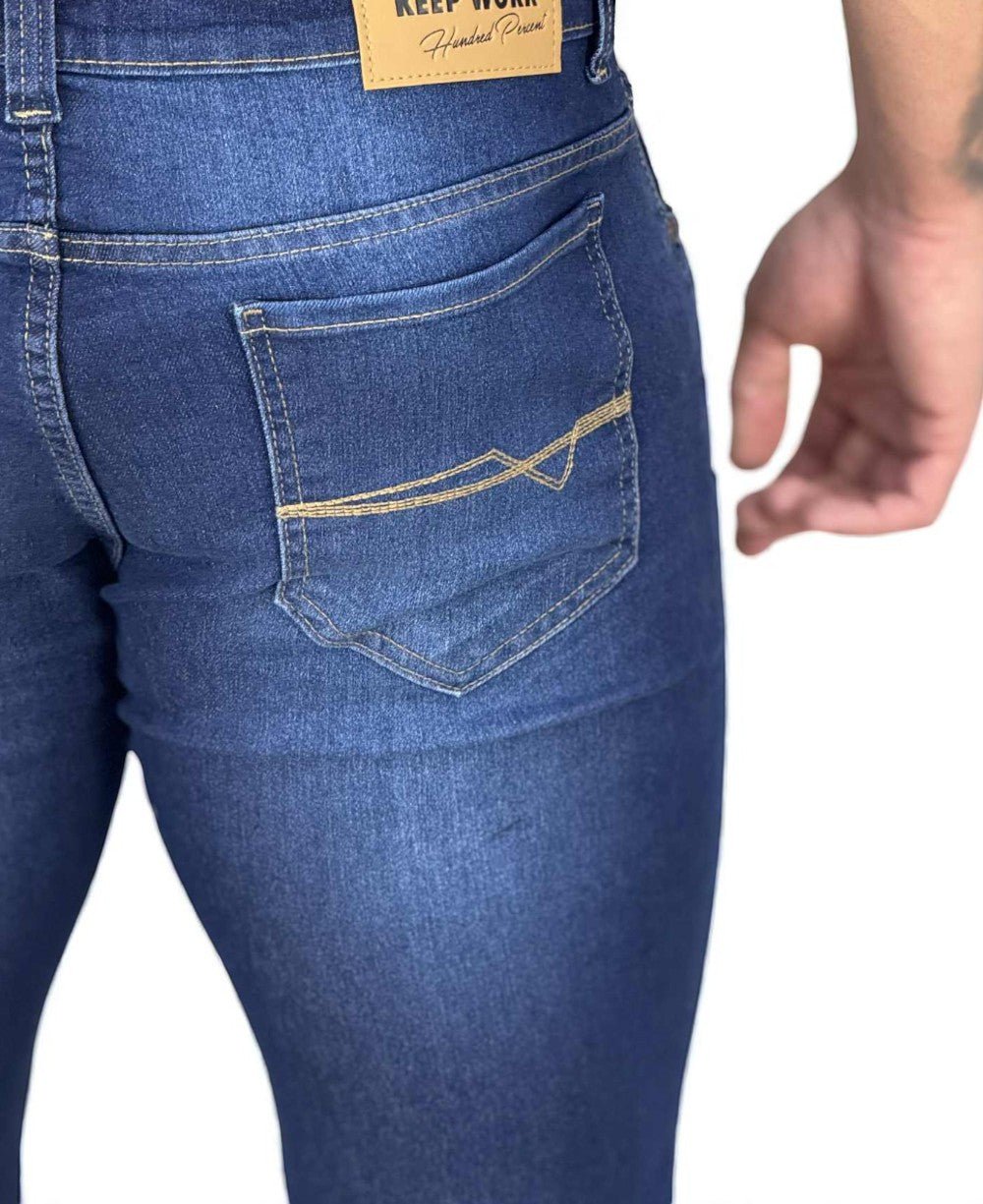 Calça Jeans Escuro Masculina com Lycra Confort Keep