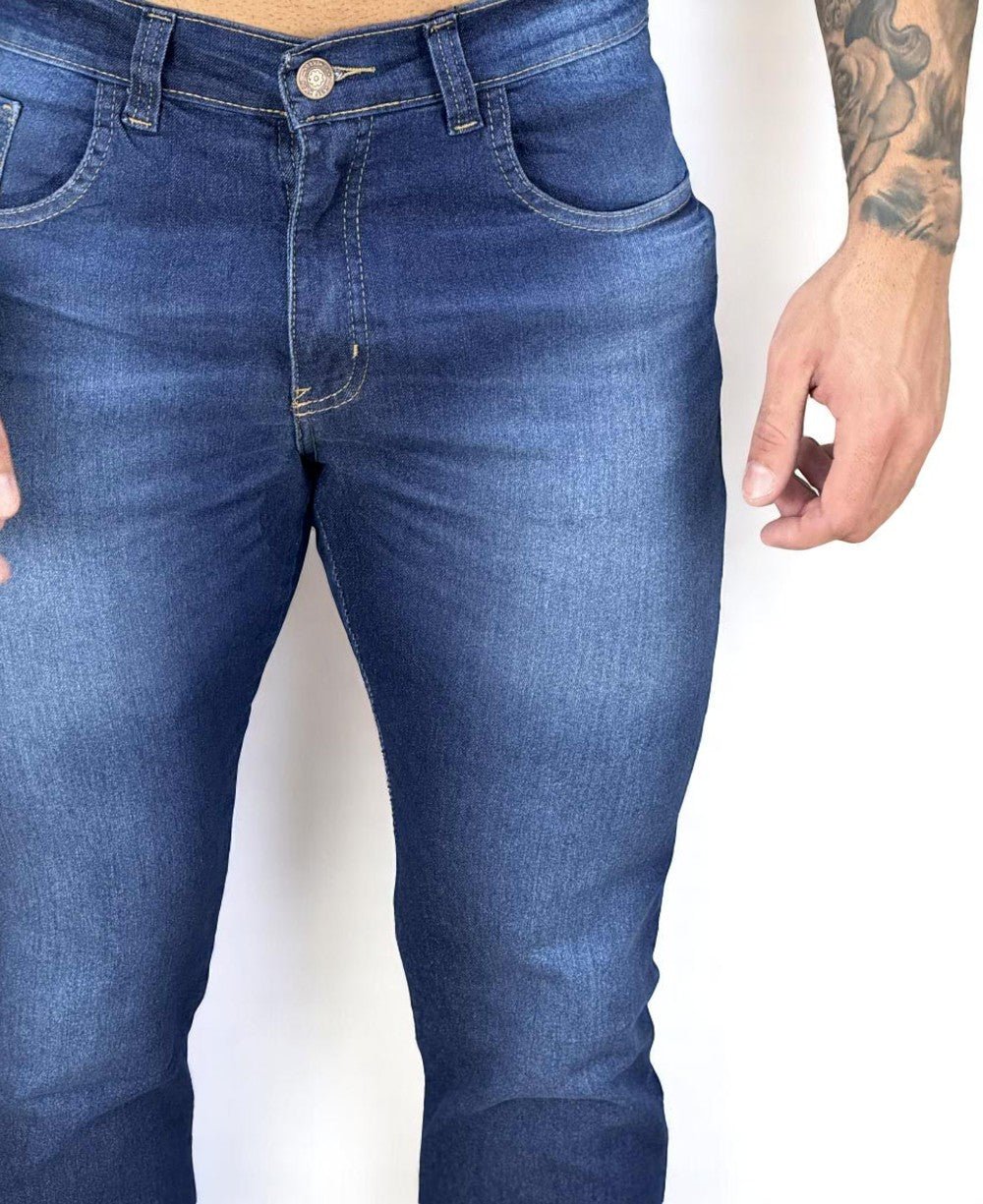 Calça Jeans Escuro Masculina com Lycra Confort Keep