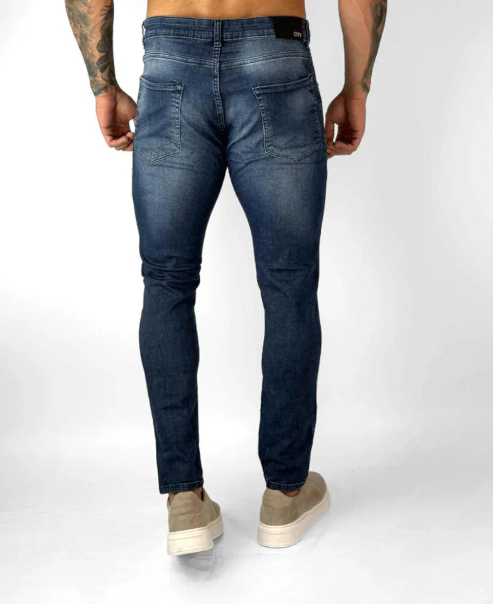 Calça Jeans Azul Big Masculina Skinny- City Denim