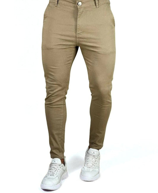 Calça Alfaiataria Sarja Caqui Masculina Super Skinny - Codi Jeans