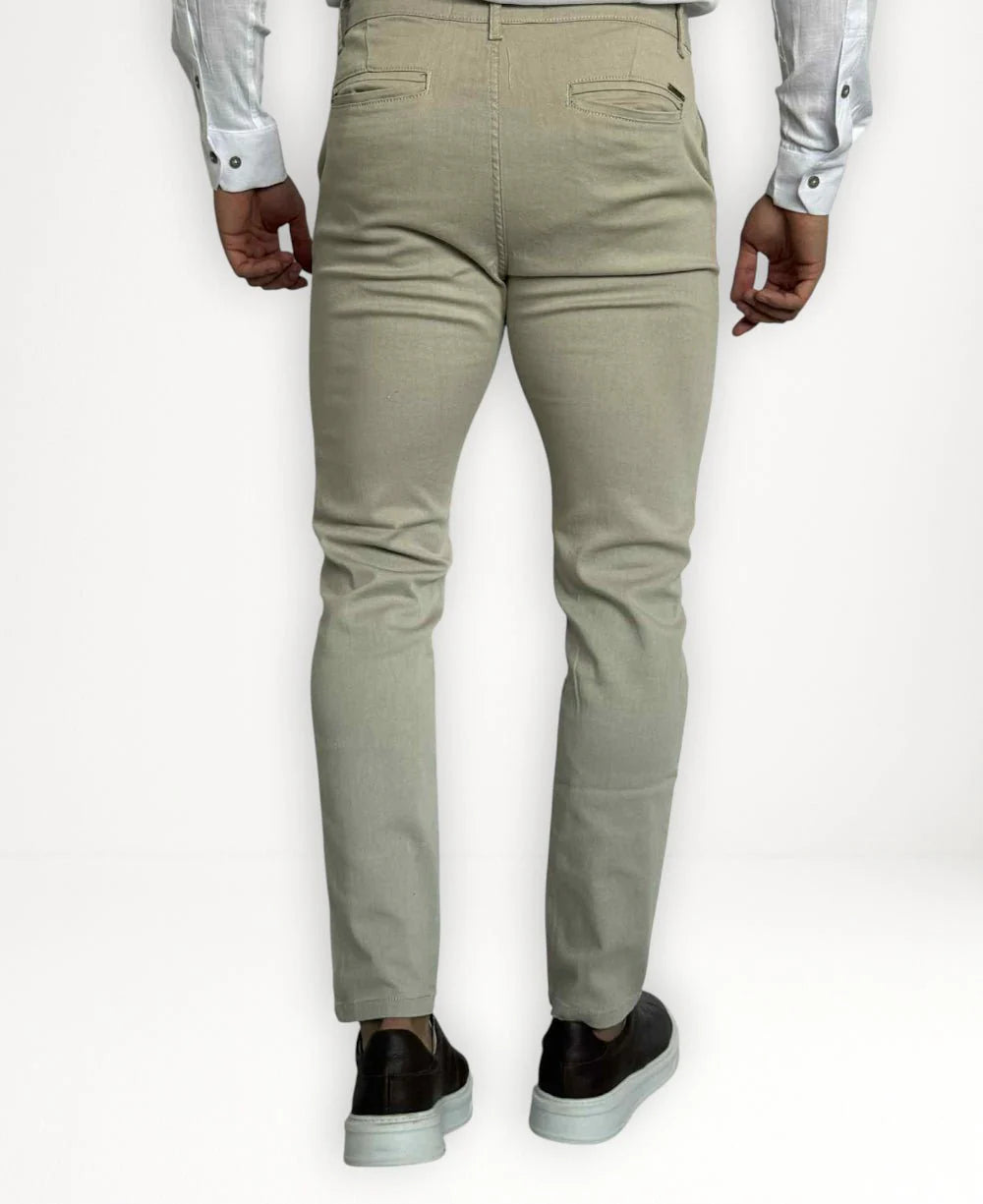 Calça Alfaiataria Slim Masculina Bege - Codi Jeans