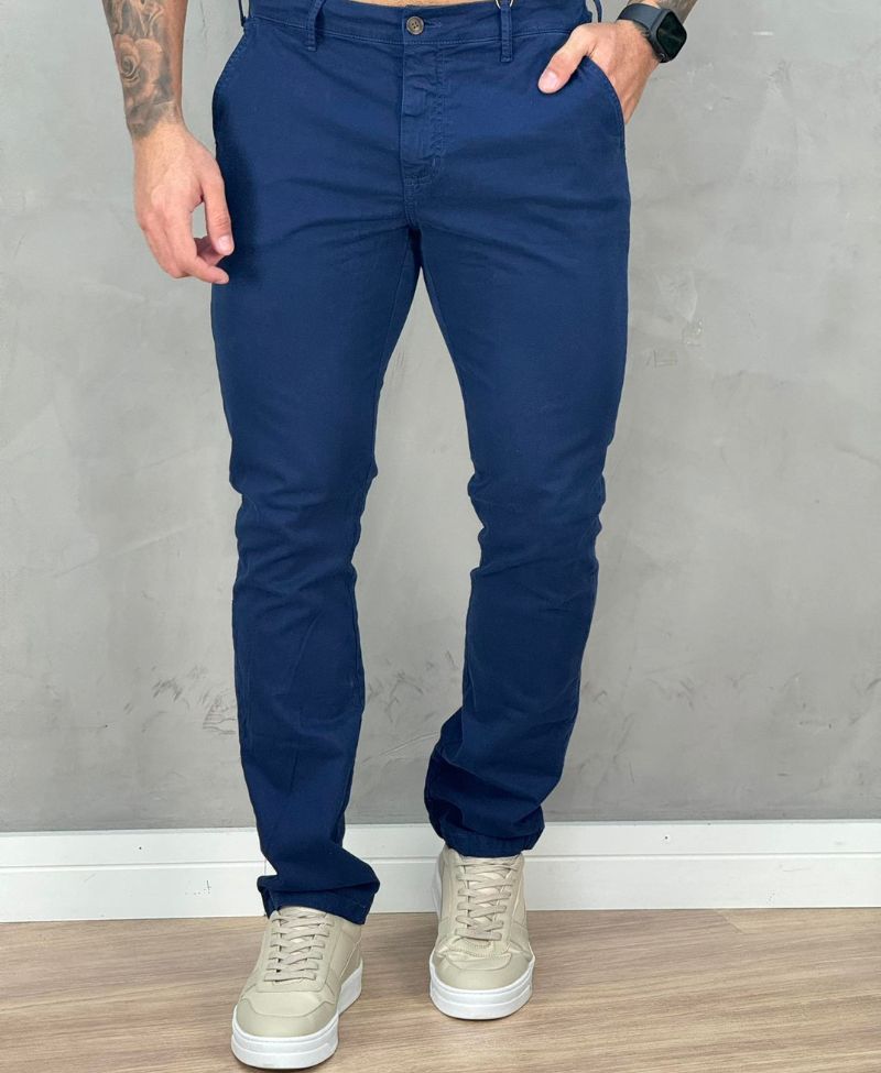 Calça Alfaiataria Azul Darkness Masculina Vitor - Forum