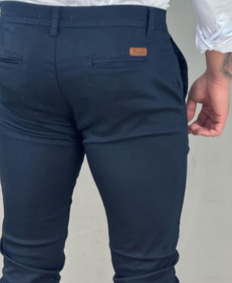 Calça Alfaiataria Azul Marinho Masculina Skinny - Paladho´s