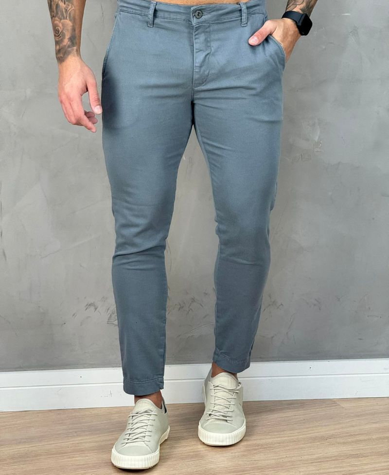 Calça Alfaiataria Chumbo Masculina Skinny - Visual Jeans