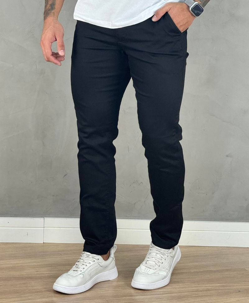 Calça Alfaiataria Preta Masculina Slim  - Paladho´s Jeans Wear