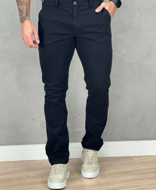 Calça Alfaiataria Preto De Sarja Masculina Slim Vitor - Forum