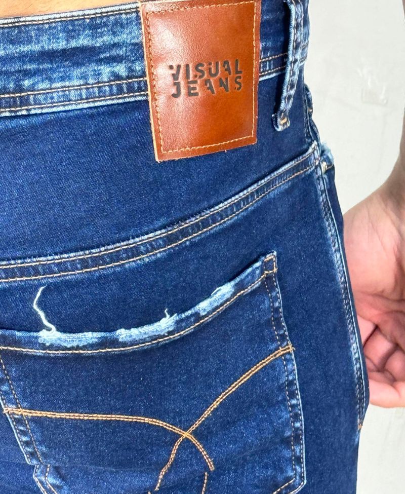 Calça Jeans Escura Masculina Skinny Lisa  - Visual Jeans
