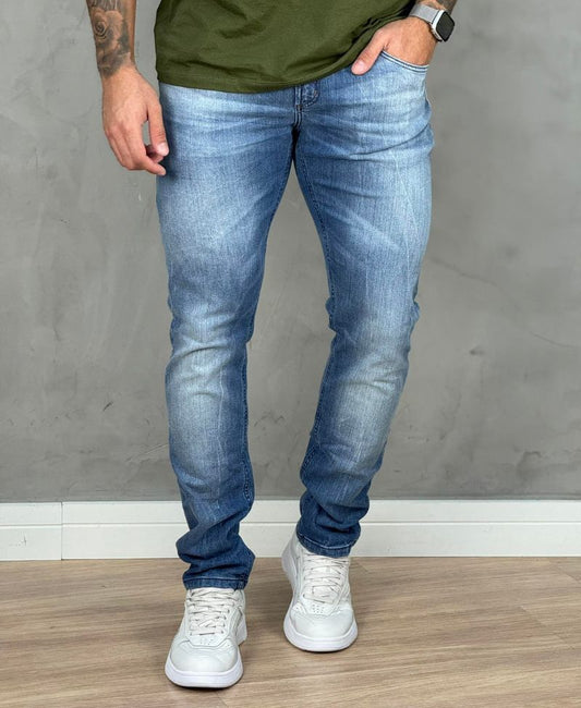 Calça Jeans Estonado Masculina Igor Skinny - Forum