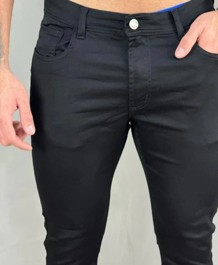 Kit 2 Calças Jeans Preto Destroyed e Lisa Skinny -City Denim