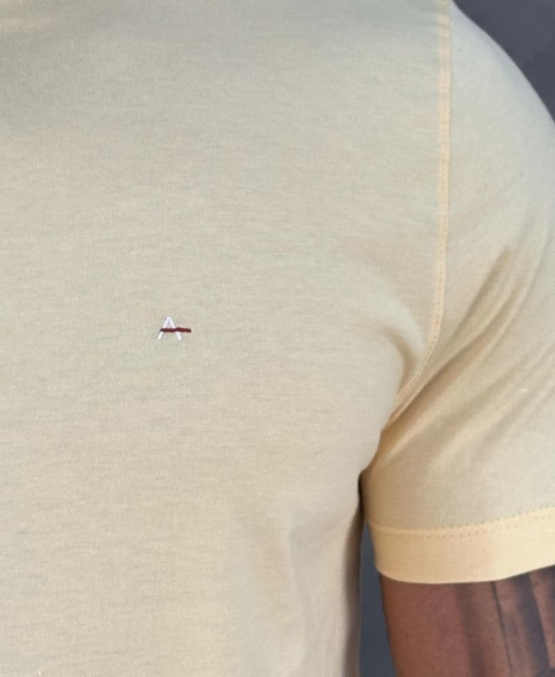 Camiseta Amarelo Masculina Malha Regular - Aramis