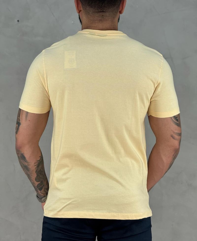 Camiseta Amarelo Masculina Malha Regular - Aramis