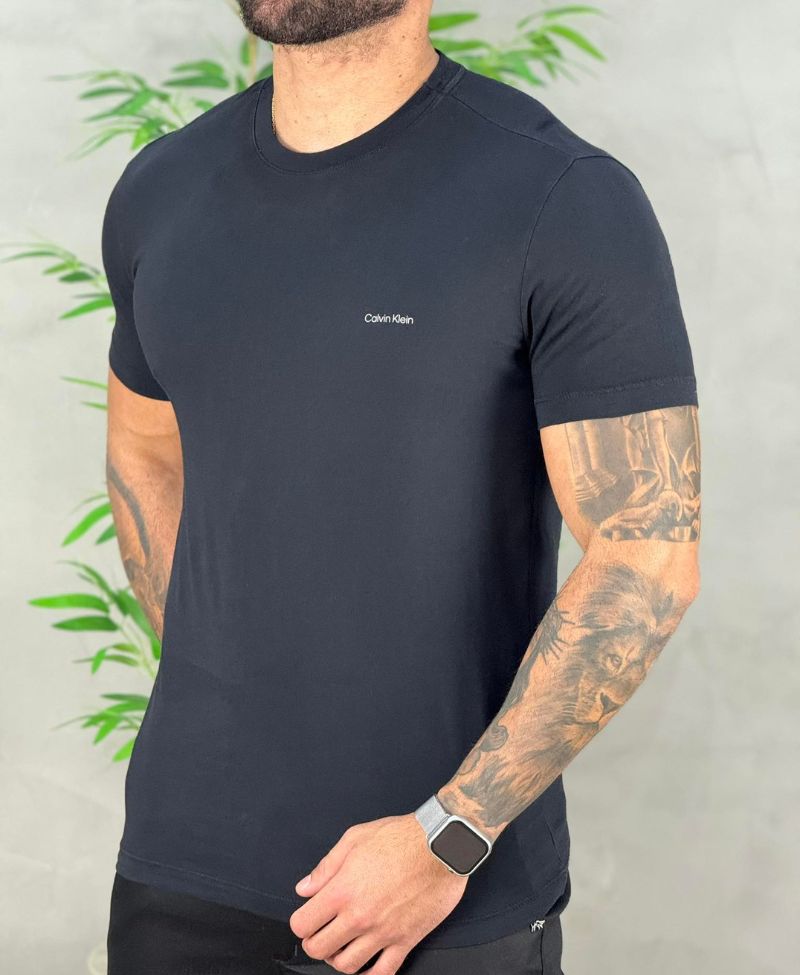 Camiseta Preta Masculina Mountain Ck - Calvin Klein