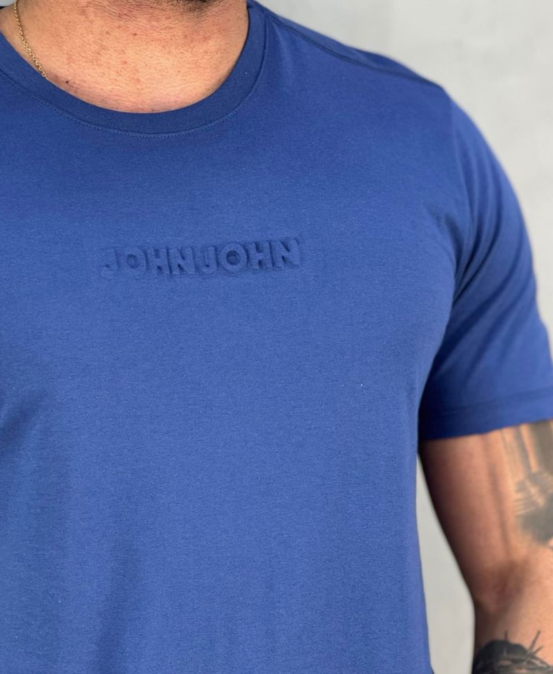 Camiseta Azul Masculina Embossed - John John