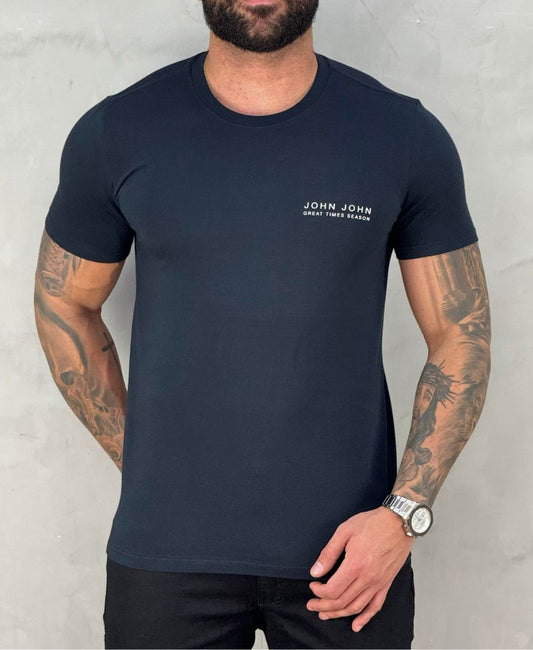 Camiseta Preta Masculina Sl Greta - John John