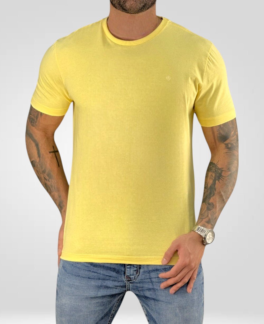 Camiseta Amarela Masculina Basica - Forum