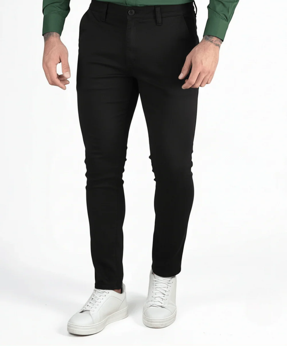 Calça Alfaiataria Preta Masculina - Rota 77