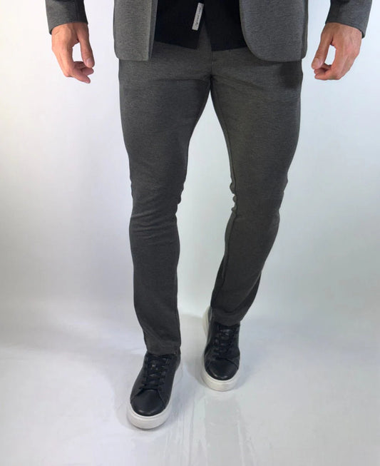 Calça Soul Slim Malha Piquet Grafite -  Guilherme Soul